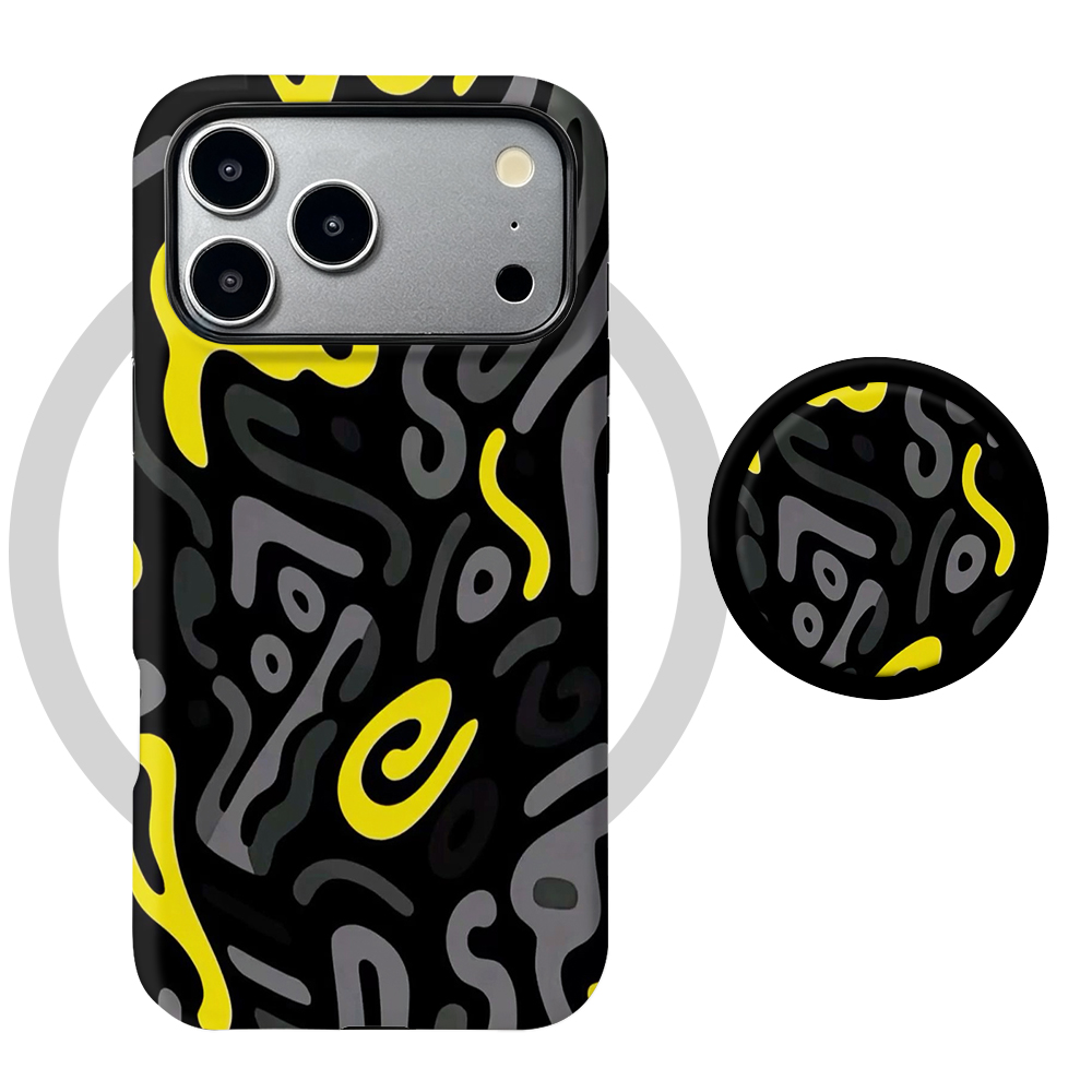 Huawei Nova 12 - Soyut Graffiti Desenli Manyetik Kılıf Huawei