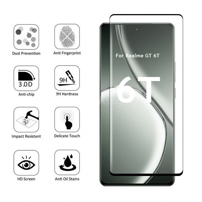 Realme için GT 6T Cam 3D Kavis - Realme Gt 6 incelemesi ve fiyatı